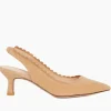 The Scallop Edge Sling Pump in Latte