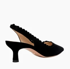 The Scallop Edge Sling Pump in Black