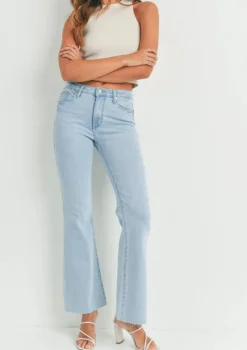 The Scissor Cut Flare in Light Denim