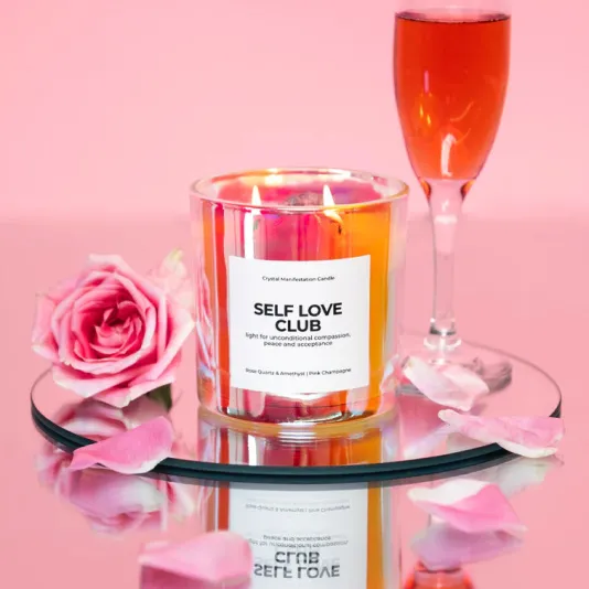 The Self Love Club Candle in Pink Champagne