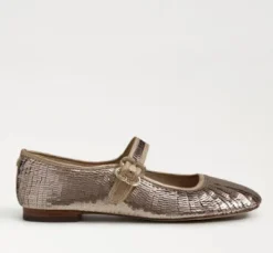 The Sequin Maryjane Ballet in Molten Gold