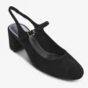 The Sling Back Almond Toe MJ Pump in Black
