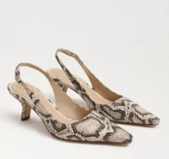 The Sling Back Pointed Pump in Snake