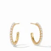 The Small Juliet Hoop in Gold Pearl