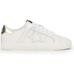 The Star Lace Sneaker With Metallic Stitch in White