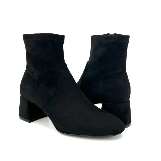The Stretch Bootie with Inside Zip in Black