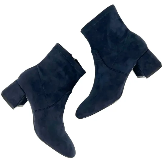 The Stretch Bootie with Inside Zip in Navy