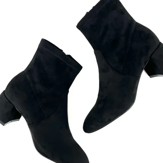 The Stretch Bootie with Inside Zip in Black