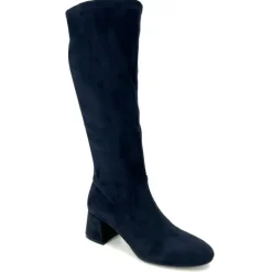 The Tall Stretch Knee Boot In Navy