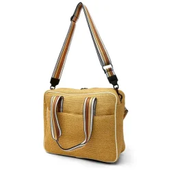 The Tennis Tote in Dune Raffia