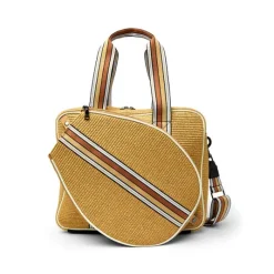 The Tennis Tote in Dune Raffia