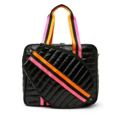 The Tennis Tote in Pearl Black