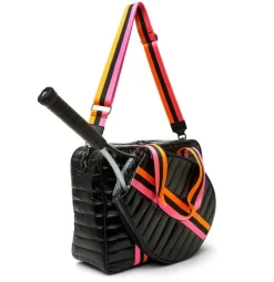 The Tennis Tote in Pearl Black