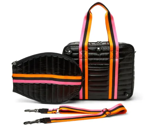 The Tennis Tote in Pearl Black