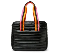 The Tennis Tote in Pearl Black