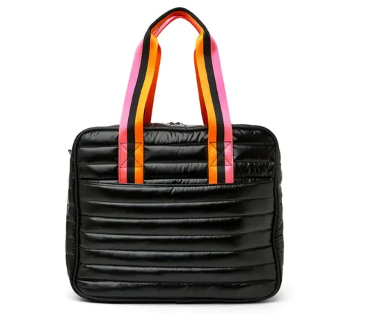 The Tennis Tote in Pearl Black
