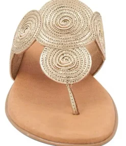 The Textile Swirl Thong Sandal in Platino
