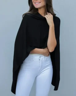 The Travel Poncho in Black