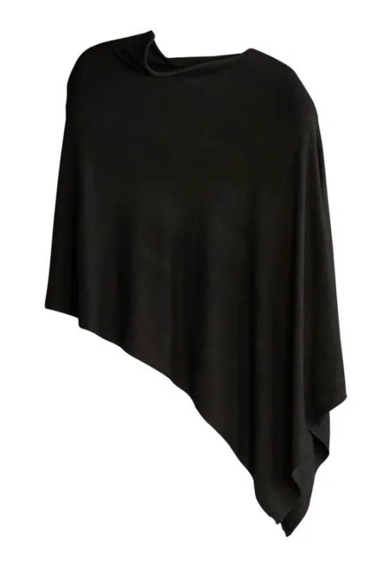 The Travel Poncho in Black