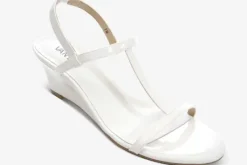 The T-Strap Perfect Wedge Sandal in White