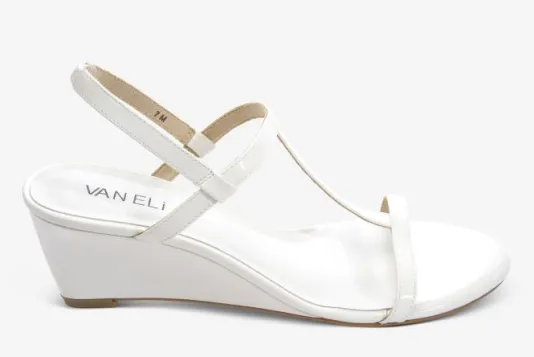 The T-Strap Perfect Wedge Sandal in White
