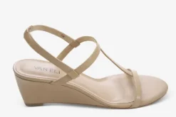 The T-Strap Perfect Wedge Sandal in Taupe