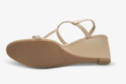 The T-Strap Perfect Wedge Sandal in Taupe