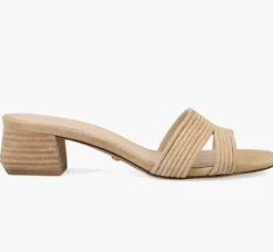 The Tubular Slide Sandal in latte