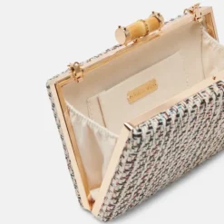 The Tweed Clutch in Black Multi