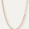 The Two Tone Beaded Choker in Gold Clear