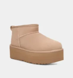 The Ugg Classic Ultra Mini Platform Boot in Sand