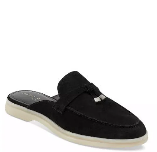 The Unlined Gum Sole Loafer Mule in Black