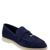 The Unlined Gum Sole Loafer in Navy