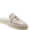 The Unlined Gum Sole Loafer Mule in Taupe
