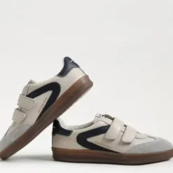 The Velcro Sneaker in Ivory Midnight