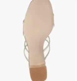 The Vinyl Dual Band Sandal in Gold