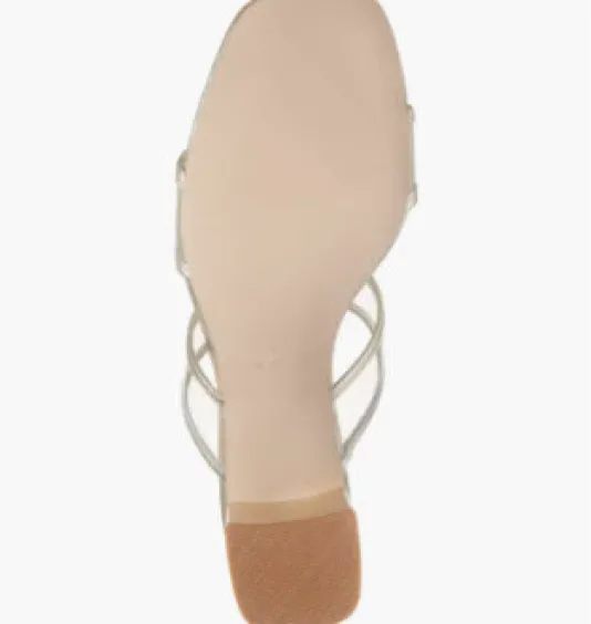 The Vinyl Dual Band Sandal in Gold