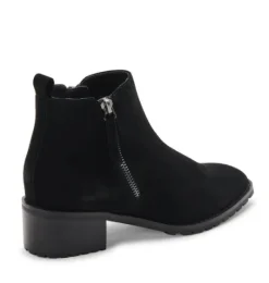 The Waterproof Side Zip Ankle Bootie in Black