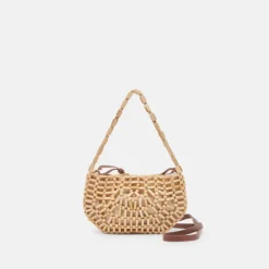 The Wooden Bead Shoulder Bag in Natural