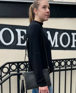 The Woven Crossbody in Black