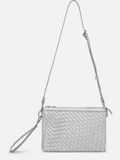 The Woven Crossbody in Silver