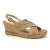 The Woven Leather Espadrille in Natural