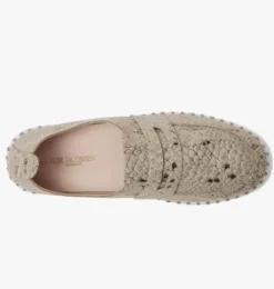Tulip 3868 - The Metallic Snake Print Loafer Slip On in Wheat